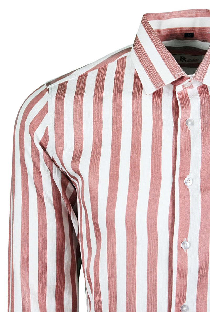 Pink Thick Stripe Shirt
