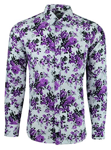 Purple Flower Paisley Smart Casual Fit Dress