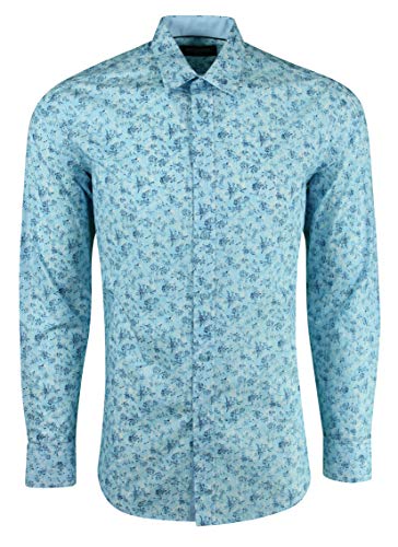 Sky Blue Pin Dot Geometric Multiple Pattern Dotted Casual Design