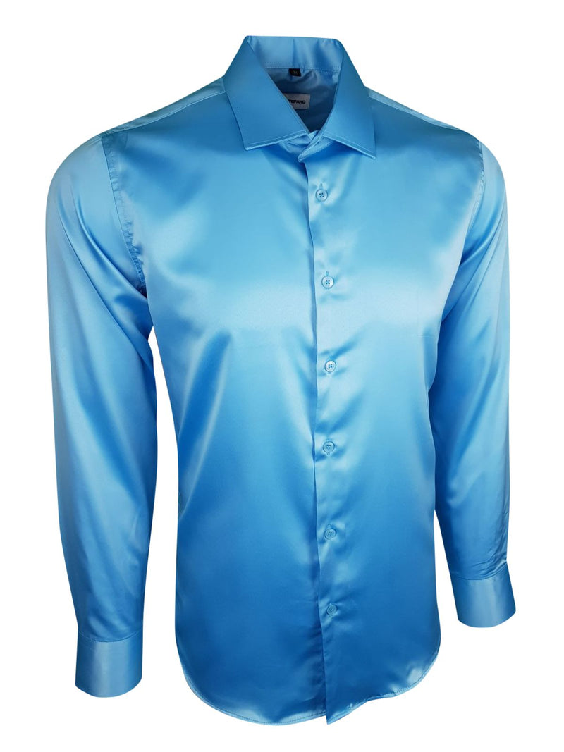 Blue Satin Shirt