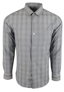 Grey Simple Check Shirt